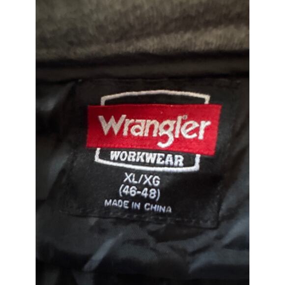 Wrangler Workwear Jacket Men’s XL (46-48) Black Hooded Lined Coat - Picture 5 of 6